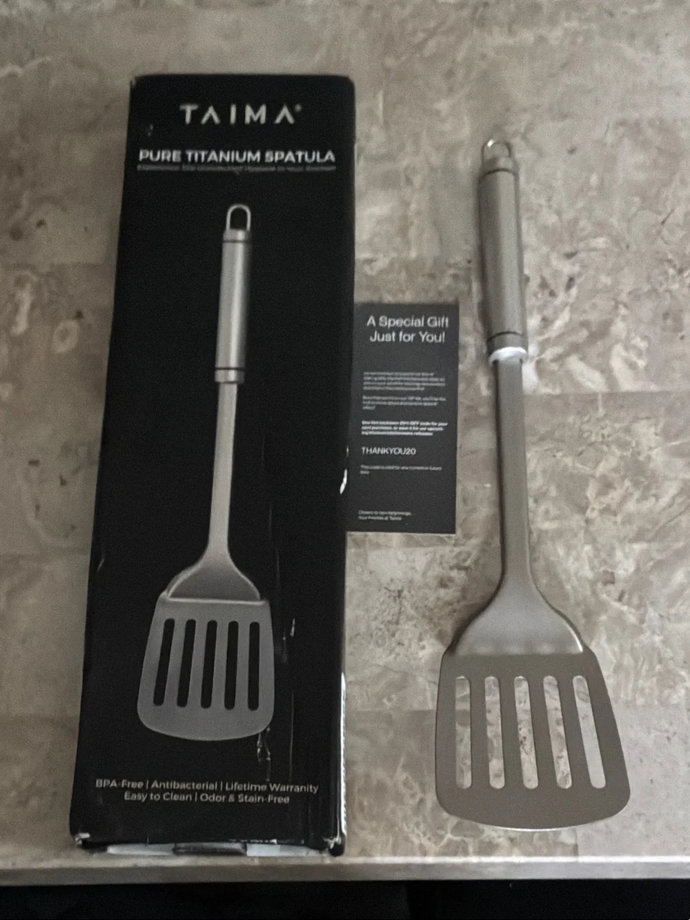 Tai Titanium Slotted Spatula - Silver
